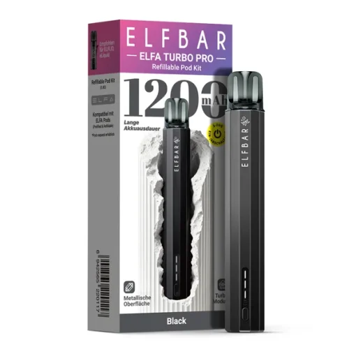 Elfbar ELFA Turbo Pro Pod Kit 1200 mAh Black